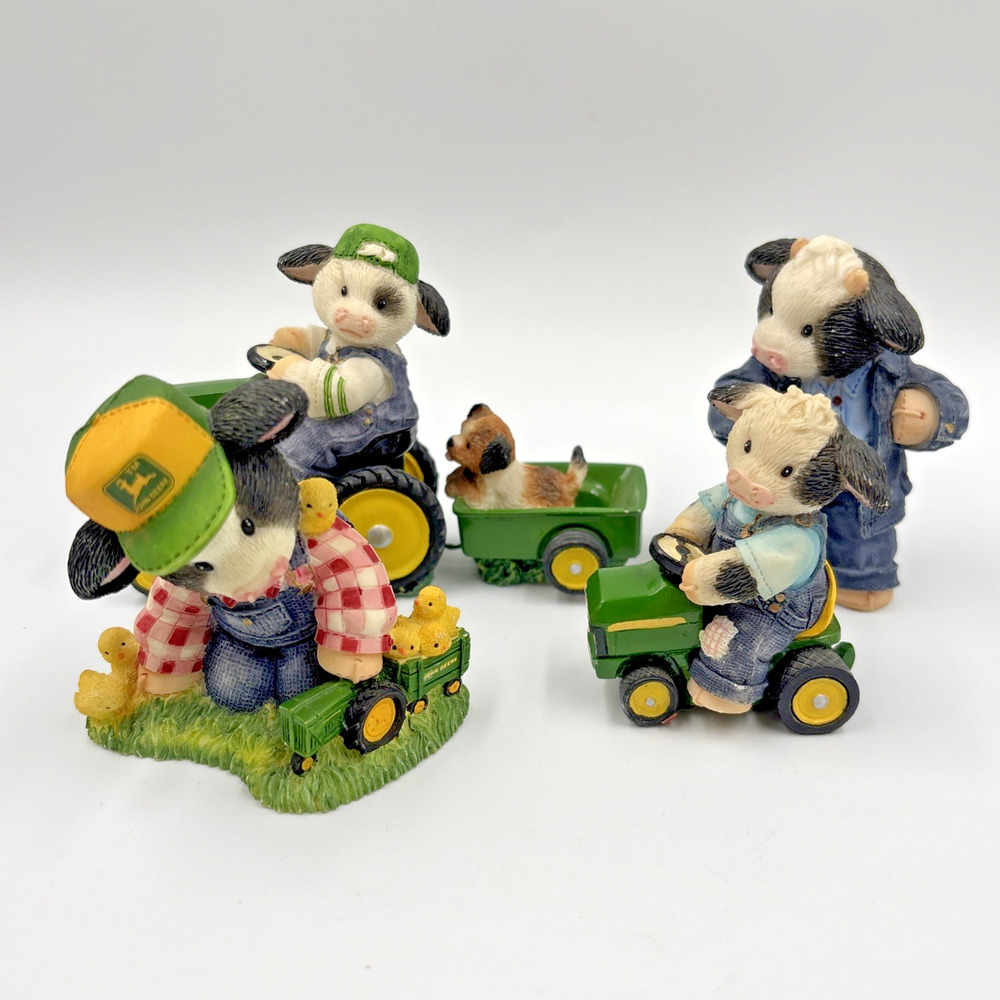 Lot of 4 Mixed Various Mary's Moo Moos / John Deere Figures